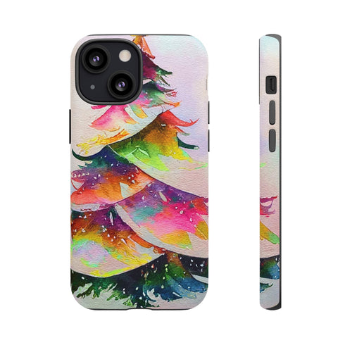Swooshy Christmas Tree - Impact Resistant Phone Case iPhone 13 Mini Matte